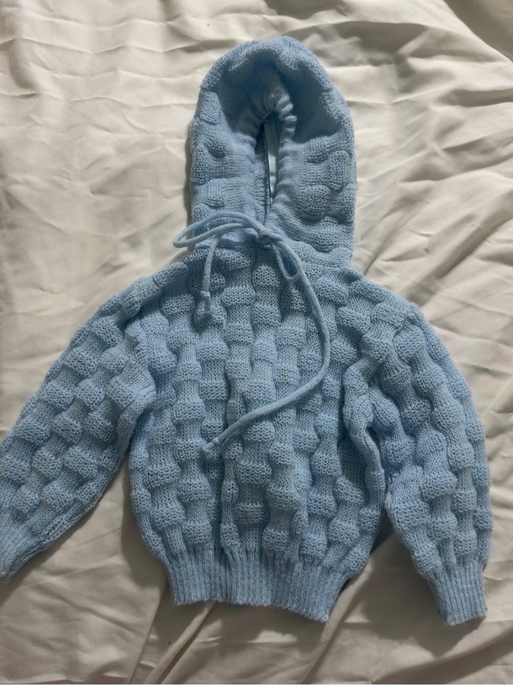 Vintage LEA Apparel Blue Bubble Knit Pullover